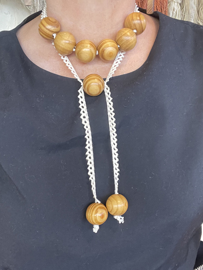 Cluny Lace and Bead Necklace